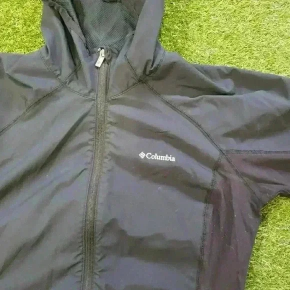 columbia jacket black softshell hooded woman size Medium 4531 - Picture 3 of 7